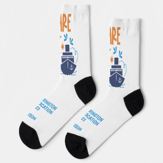 Aangepaste naam/tekstcruise sokken (Links)