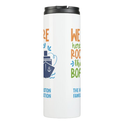 Aangepaste naam/tekstcruise thermosbeker (Achterkant)