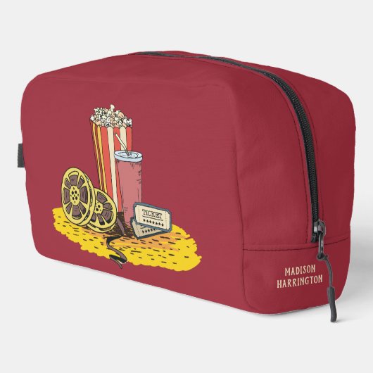 Aangepaste naam / tekstfilm buff toilettasje (Rechterhoek)