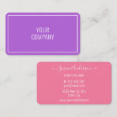 Aangepaste naam tekstinfo-Visitekaartjes - Uw kleu Visitekaartje (Voorkant / Achterkant)