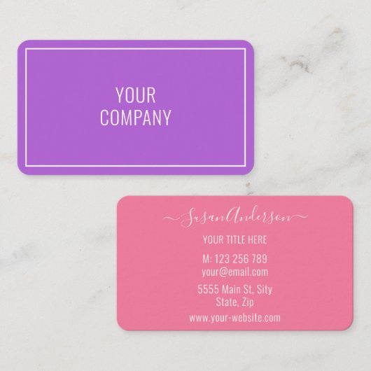 Aangepaste naam tekstinfo-Visitekaartjes - Uw kleu Visitekaartje (Voorkant / Achterkant)