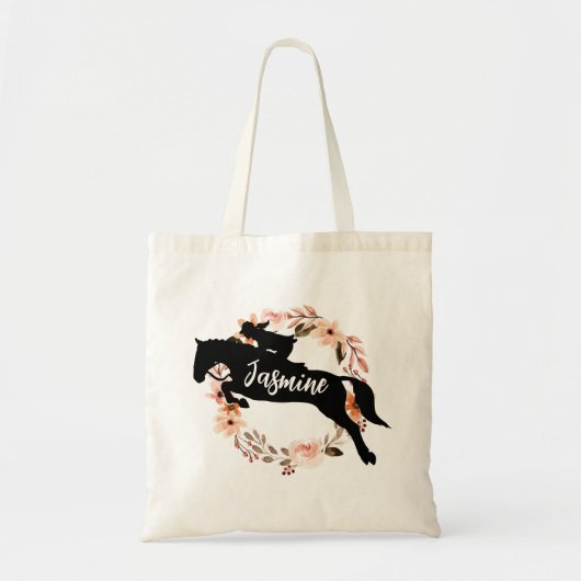 Aangepaste naam tekstpaard tote bag (Voorkant)