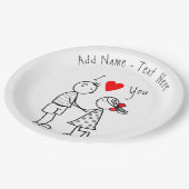 Aangepaste naam Tekstpapier Borden Zelfde liefde Papieren Bordje (Gekanteld)