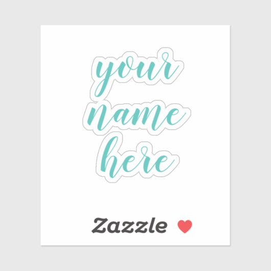 Aangepaste naam Tekstscript waterflesjes Sticker (Vel)