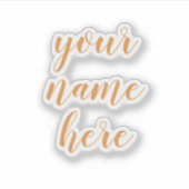 Aangepaste naam Tekstscript waterflesjes Sticker (Voorkant)