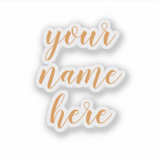 Aangepaste naam Tekstscript waterflesjes Sticker (Voorkant)