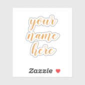 Aangepaste naam Tekstscript waterflesjes Sticker (Vel)