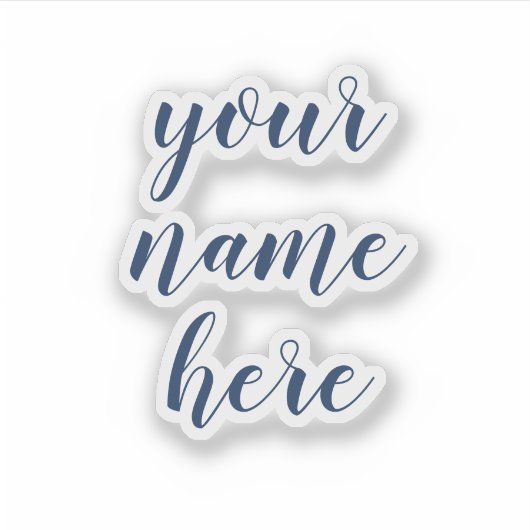 Aangepaste naam Tekstscript waterflesjes Sticker (Voorkant)