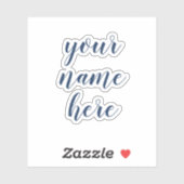 Aangepaste naam Tekstscript waterflesjes Sticker (Vel)
