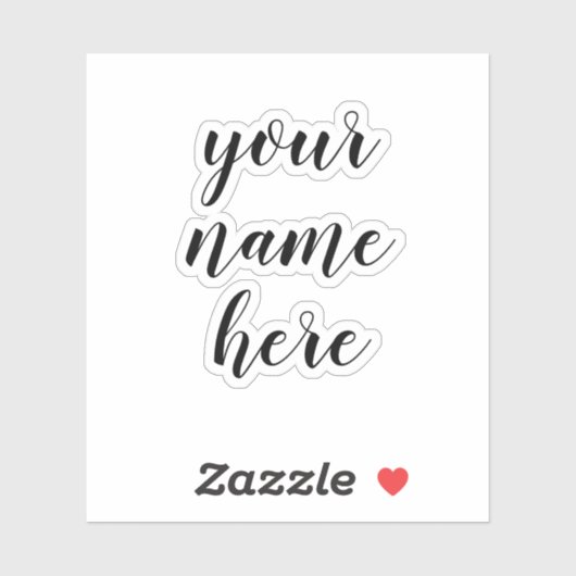 Aangepaste naam Tekstscript waterflesjes Sticker (Vel)