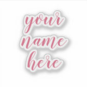 Aangepaste naam Tekstscript waterflesjes Sticker (Voorkant)