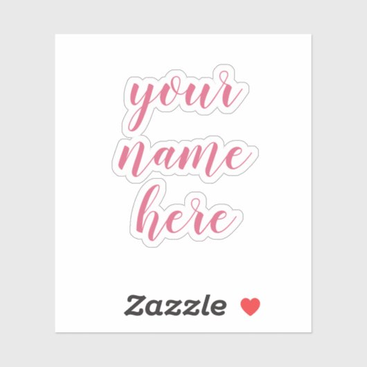 Aangepaste naam Tekstscript waterflesjes Sticker (Vel)