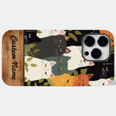 Aangepaste naam Telefoon Case katten (Achterkant (horizontaal))