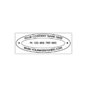 Aangepaste naam Telefoon Website Ovaal Zelfinkkend Zelfinktende Stempel (Design)