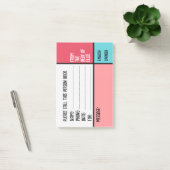 Aangepaste naam telefoonbericht kantoor post-it® notes (Kantoor)