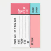 Aangepaste naam telefoonbericht kantoor post-it® notes (Voorkant)