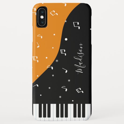 Aangepaste naam Telefoonnummers Piano Music Case-Mate iPhone Case (Achterkant)