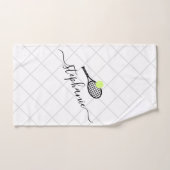 Aangepaste naam Tennis Calligrafie Handdoek (Handdoek)