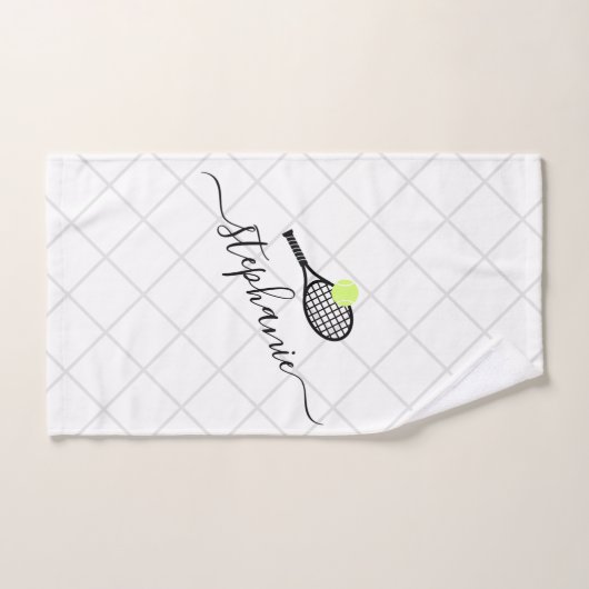 Aangepaste naam Tennis Calligrafie Handdoek (Handdoek)