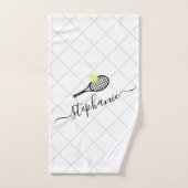 Aangepaste naam Tennis Calligrafie Handdoek (Handdoek)