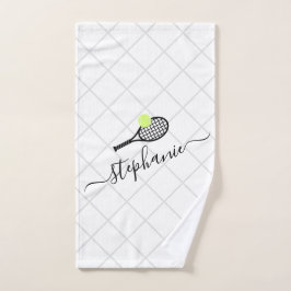 Aangepaste naam Tennis Calligrafie Handdoek