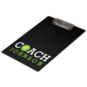 Aangepaste naam Tennis Coach Klembord