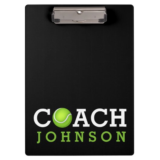 Aangepaste naam Tennis Coach Klembord (Voorkant)