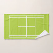 Aangepaste naam Tennis Court Racket Monogramed Bad Handdoek (Handdoek)