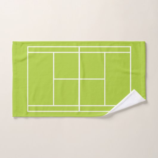 Aangepaste naam Tennis Court Racket Monogramed Bad Handdoek (Handdoek)