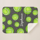 Aangepaste naam Tennis Paars Sherpa Deken (Voorkant (horizontaal))