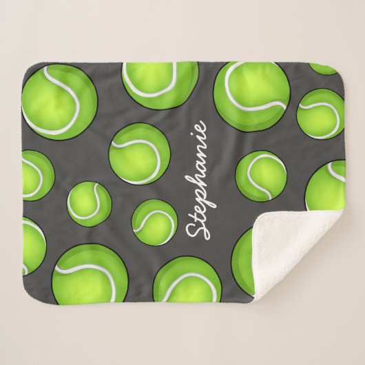 Aangepaste naam Tennis Paars Sherpa Deken (Voorkant (horizontaal))