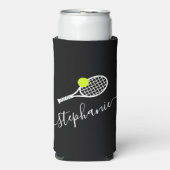 Aangepaste naam Tennis Player Seltzer Blikjeskoeler (Seltzer Voorkant)