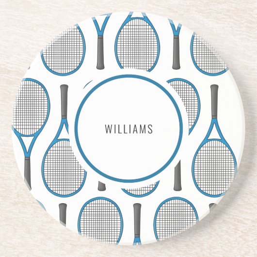 Aangepaste naam Tennis Racket Onderzetter (Voorkant)