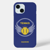 Aangepaste naam Tennisbal met vleugels Case-Mate iPhone Case (Achterkant)