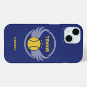 Aangepaste naam Tennisbal met vleugels Case-Mate iPhone Case (Achterkant (horizontaal))