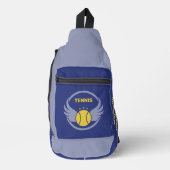 Aangepaste naam Tennisbal met vleugels Sling Bag (Voorkant)