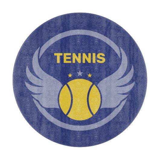 Aangepaste naam Tennisbal met vleugels Snijplank (Voorkant)