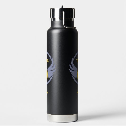 Aangepaste naam Tennisbal met vleugels Waterfles (Links)