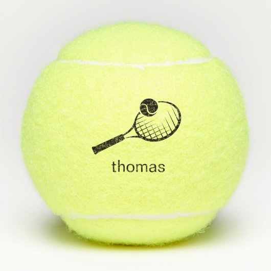 Aangepaste naam tennisballen (Voorkant)