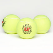 Aangepaste naam tennisballen met luipaard patroon (Multi)
