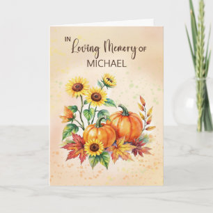 Aangepaste naam ter nagedachtenis Thanksgiving zon Kaart