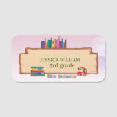 Aangepaste naam terug naar school, 3e klas naamplaatje (Voorkant)