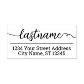 Aangepaste naam Terugkeeradres handgeschreven scri Zelfinktende Stempel (Design)