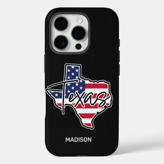 Aangepaste naam Texas Case-Mate iPhone Case (Achterkant)