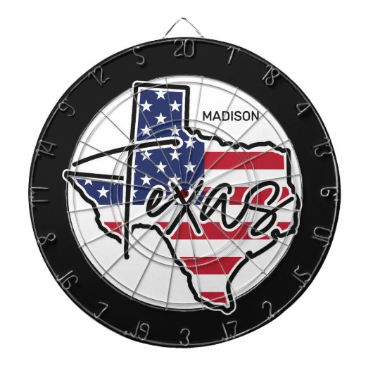 Aangepaste naam Texas Dartbord (Voorkant)