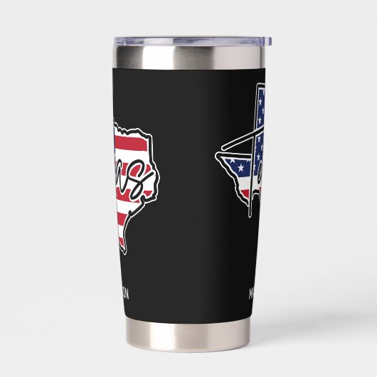 Aangepaste naam Texas Geïsoleerde Drinkbeker (Links)