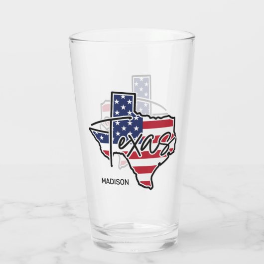 Aangepaste naam Texas Glas (Achterkant)