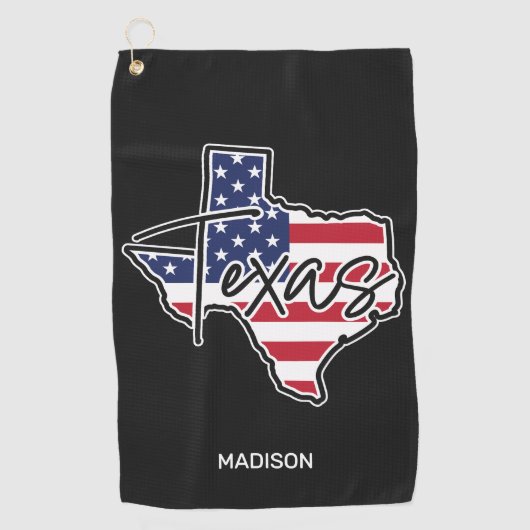 Aangepaste naam Texas Golfhanddoek (Voorkant)