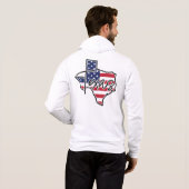 Aangepaste naam Texas Hoodie (Achterkant volledig)