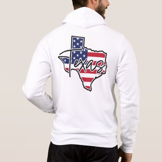 Aangepaste naam Texas Hoodie (Achterkant)